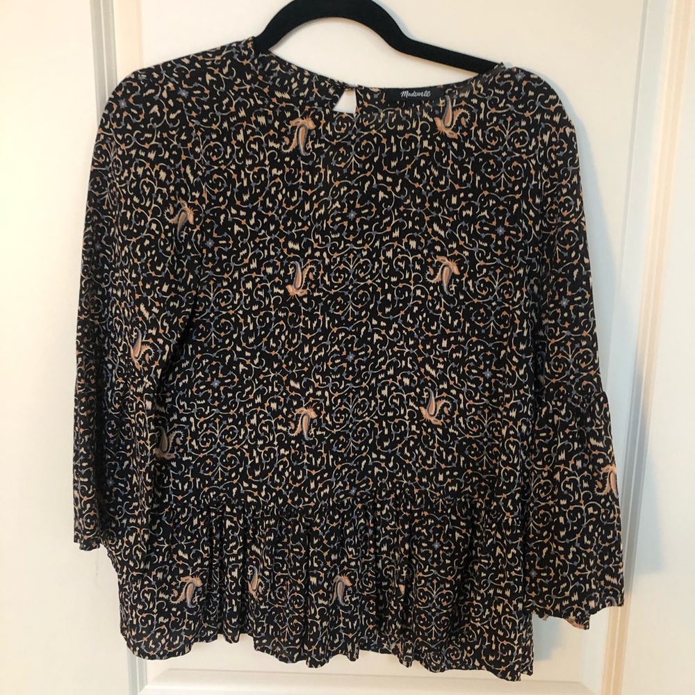 Floral, peplum style Madewell blouse